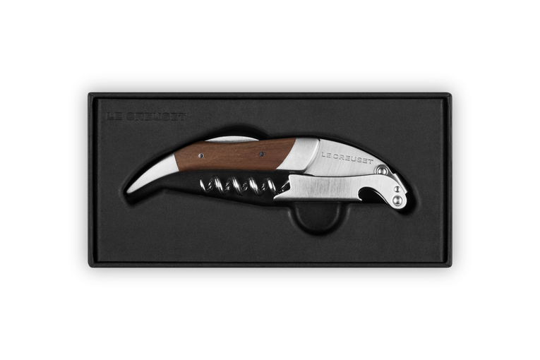 Le Creuset Premium Waiter's Corkscrew w/ Black Walnut Wood Handle