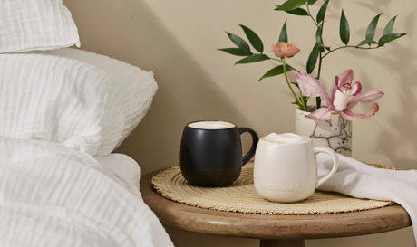 Le Creuset Serenity Mugs Set of 4 (Matte Black / Brioche)