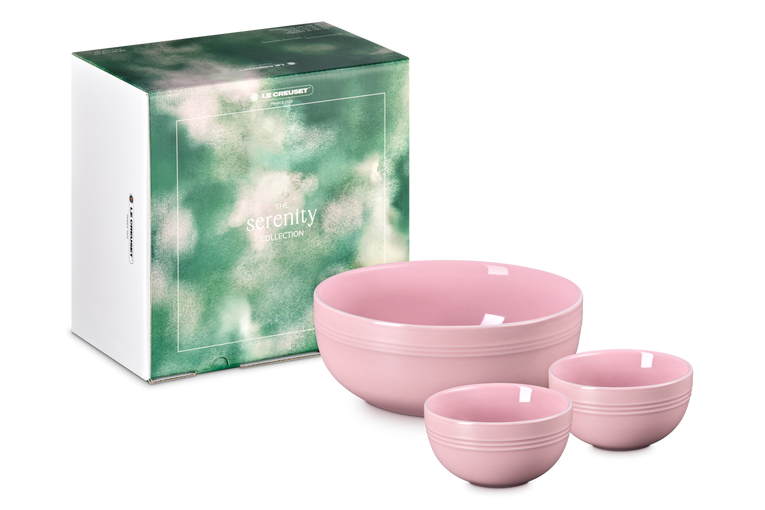 Le Creuset Serenity Serving Bowls Set of 3 (Sugar Pink)