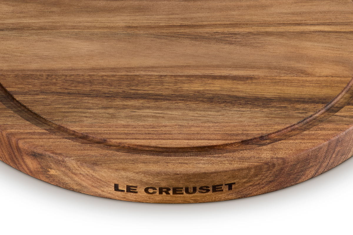 Le Creuset Round Acacia Wood Serving Board 30cm