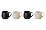 Le Creuset Serenity Mugs Set of 4 (Matte Black / Brioche)