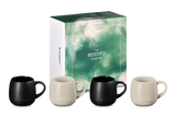 Le Creuset Serenity Mugs Set of 4 (Matte Black / Brioche)