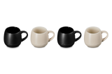 Le Creuset Serenity Mugs Set of 4 (Matte Black / Brioche)