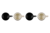 Le Creuset Serenity Mugs Set of 4 (Matte Black / Brioche)