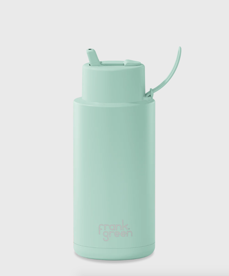 Frank Green Limited Edition Ceramic Reusable Bottle with Flip Straw Lid (34oz / 1L)