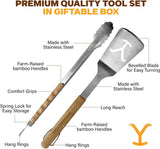 Proud Grill Company - Yellowstone BBQ 2pc Tool Set - Spatula and Tongs