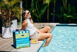 Packit Freezable Grocery Tote Bag - Fresh Stripe