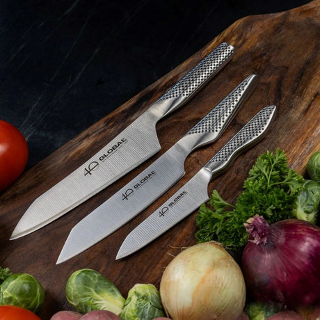 Global - 40th Anniversary 3pc Knife Set (Made in Japan)
