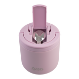 OASIS - Stainless Steel Double Wall Insulated Food Pod Flask w/ Quick Release Lid & Spork 500ml