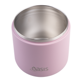 OASIS - Stainless Steel Double Wall Insulated Food Pod Flask w/ Quick Release Lid & Spork 500ml