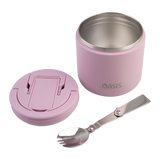 OASIS - Stainless Steel Double Wall Insulated Food Pod Flask w/ Quick Release Lid & Spork 500ml