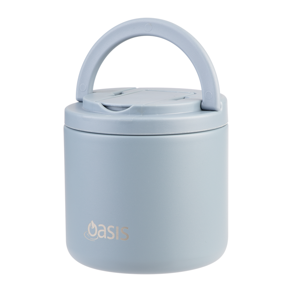 OASIS - Stainless Steel Double Wall Insulated Food Pod Flask w/ Quick Release Lid & Spork 500ml