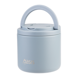 OASIS - Stainless Steel Double Wall Insulated Food Pod Flask w/ Quick Release Lid & Spork 500ml