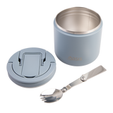 OASIS - Stainless Steel Double Wall Insulated Food Pod Flask w/ Quick Release Lid & Spork 500ml