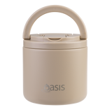 OASIS - Stainless Steel Double Wall Insulated Food Pod Flask w/ Quick Release Lid & Spork 500ml