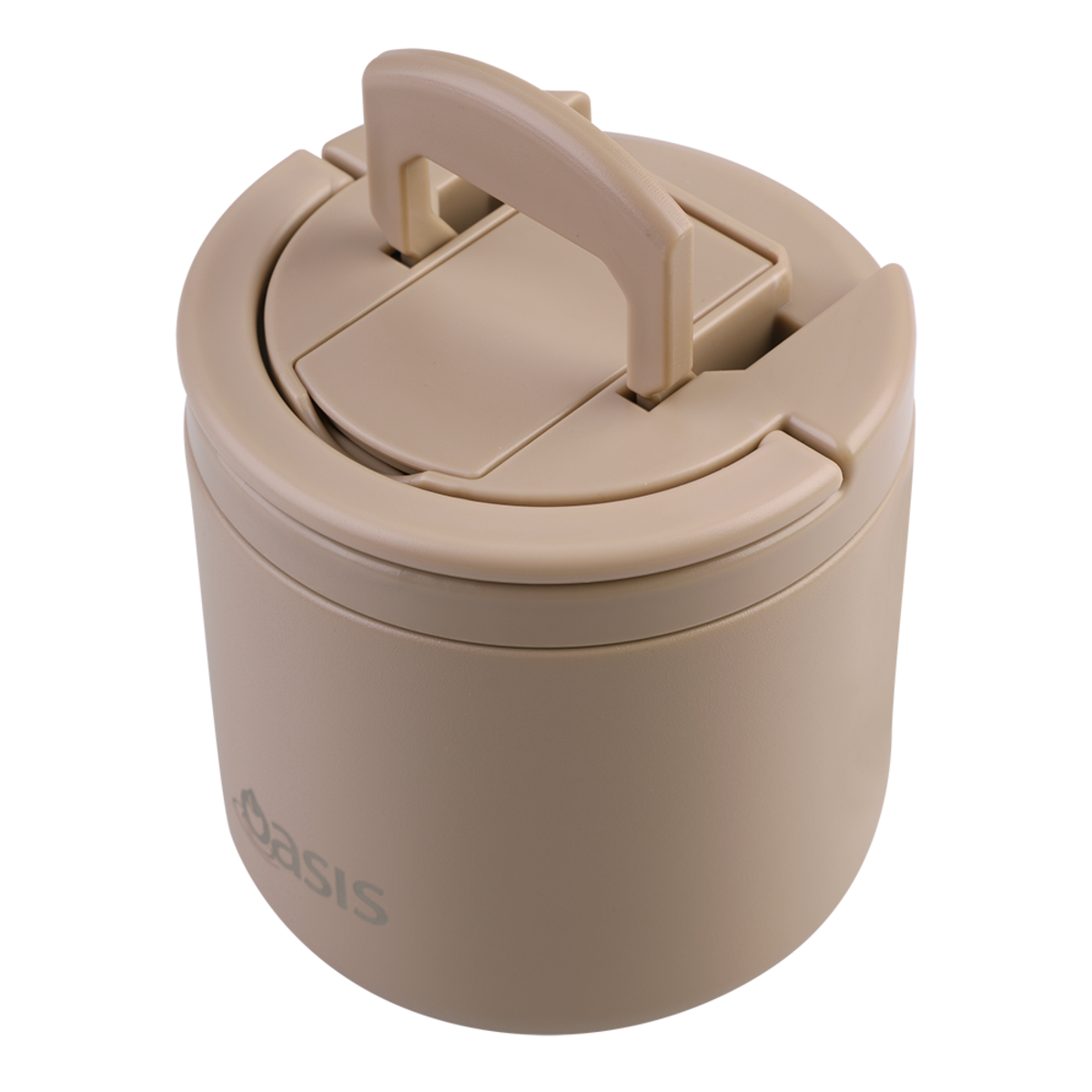 OASIS - Stainless Steel Double Wall Insulated Food Pod Flask w/ Quick Release Lid & Spork 500ml
