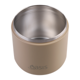 OASIS - Stainless Steel Double Wall Insulated Food Pod Flask w/ Quick Release Lid & Spork 500ml