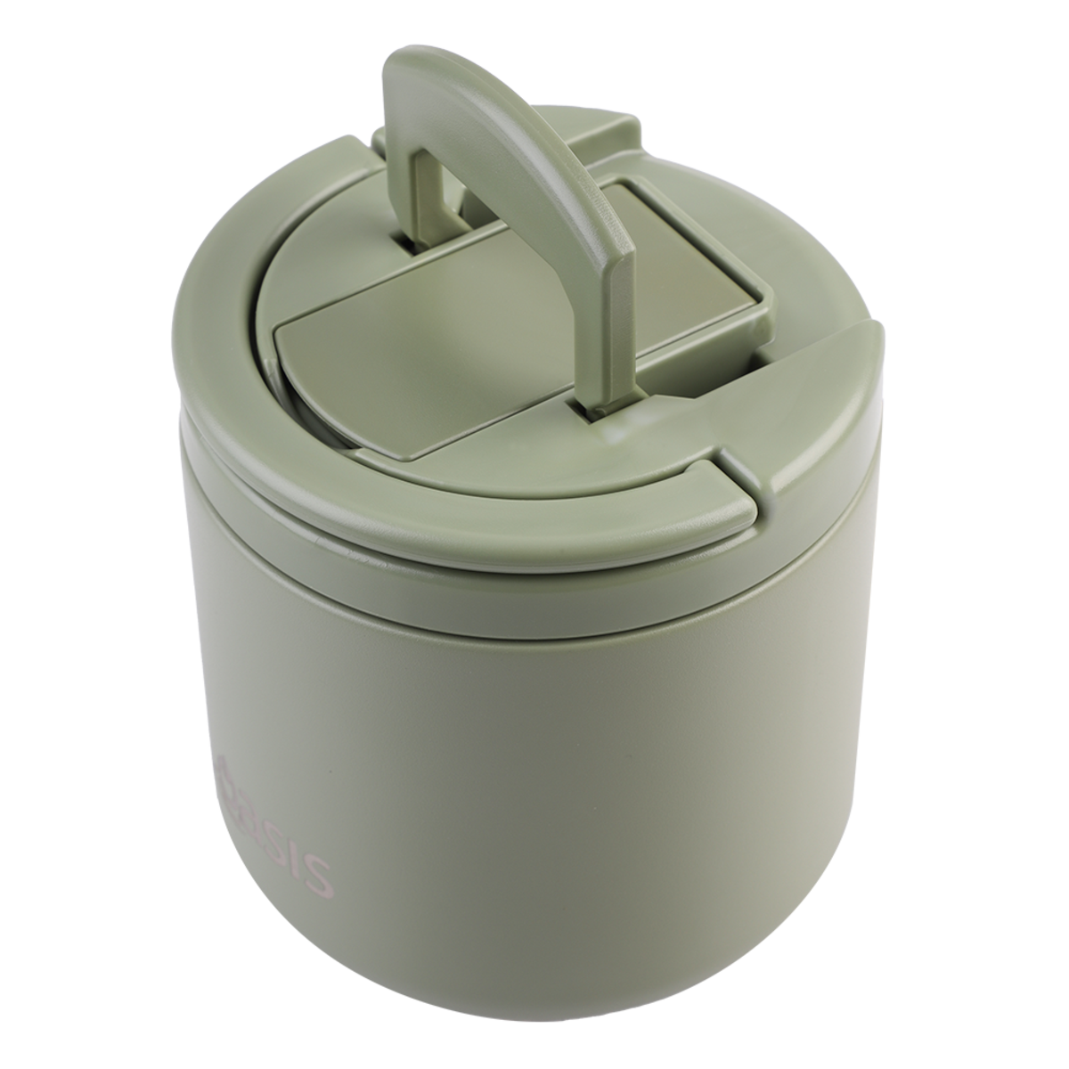 OASIS - Stainless Steel Double Wall Insulated Food Pod Flask w/ Quick Release Lid & Spork 500ml
