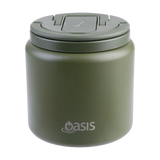 OASIS - Stainless Steel Insulated Food Pod Flask w/ Quick Release Lid & Spork 700ml (Sept Preorder)