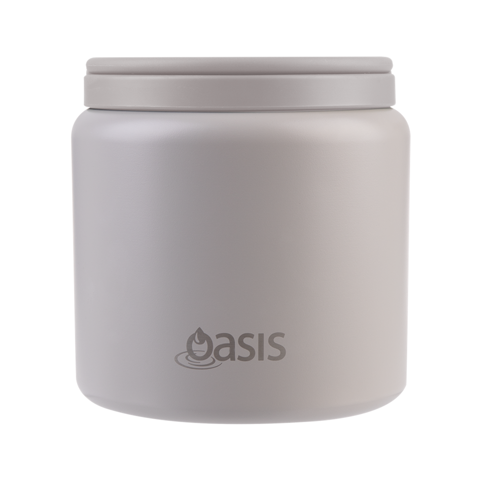 OASIS - Stainless Steel Insulated Food Pod Flask w/ Quick Release Lid & Spork 700ml