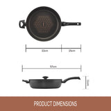 ESSTEELE Per Salute 32cm/5.7L Nonstick Induction Covered Sauté