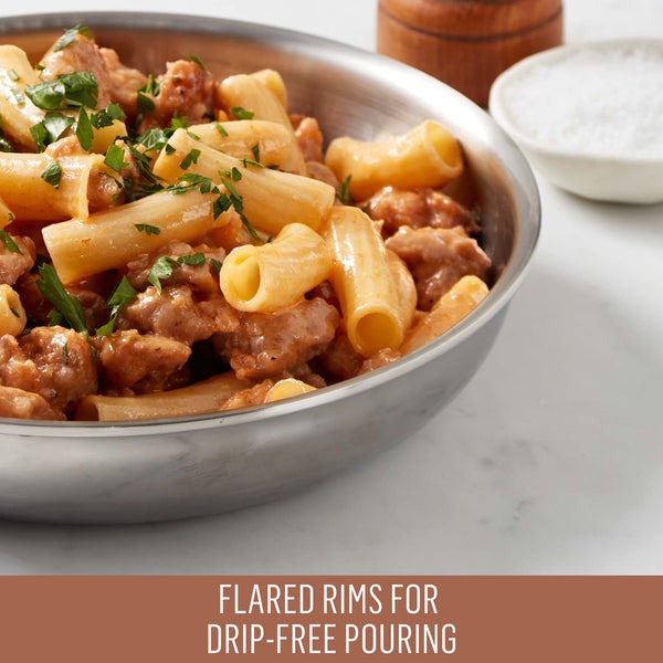 ESSTEELE Eternita Clad Stainless Steel Induction 2 Pc Cookware Set - 26cm Open French Skillet & 30cm Covered Sauteuse