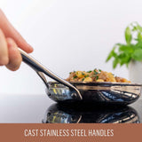 ESSTEELE Eternita Clad Stainless Steel Induction 2 Pc Cookware Set - 26cm Open French Skillet & 30cm Covered Sauteuse