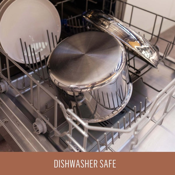 ESSTEELE Eternita Clad Stainless Steel Induction 2 Pc Cookware Set - 26cm Open French Skillet & 30cm Covered Sauteuse