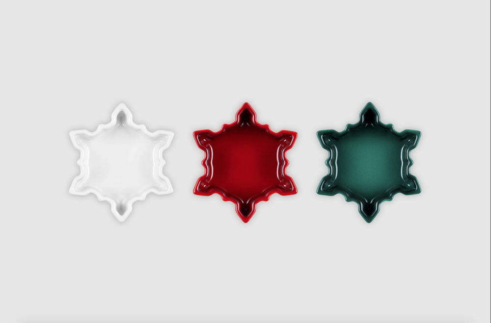 Le Creuset Mini Snowflake Dish Set of 3