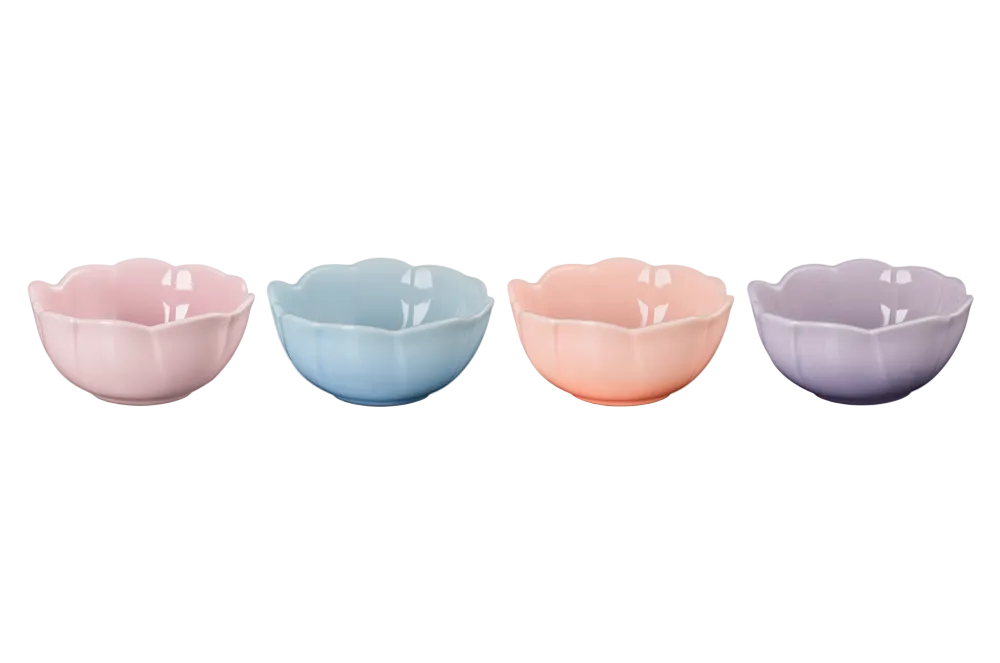 Le Creuset Anemone Petal Bowls 10cm Set of 4 (Limited Ed.)