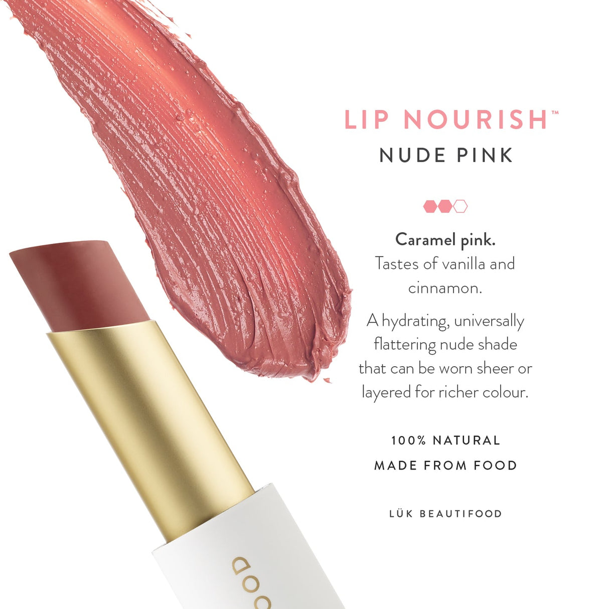 Lük beautifood Lip Nourish - Nude Pink