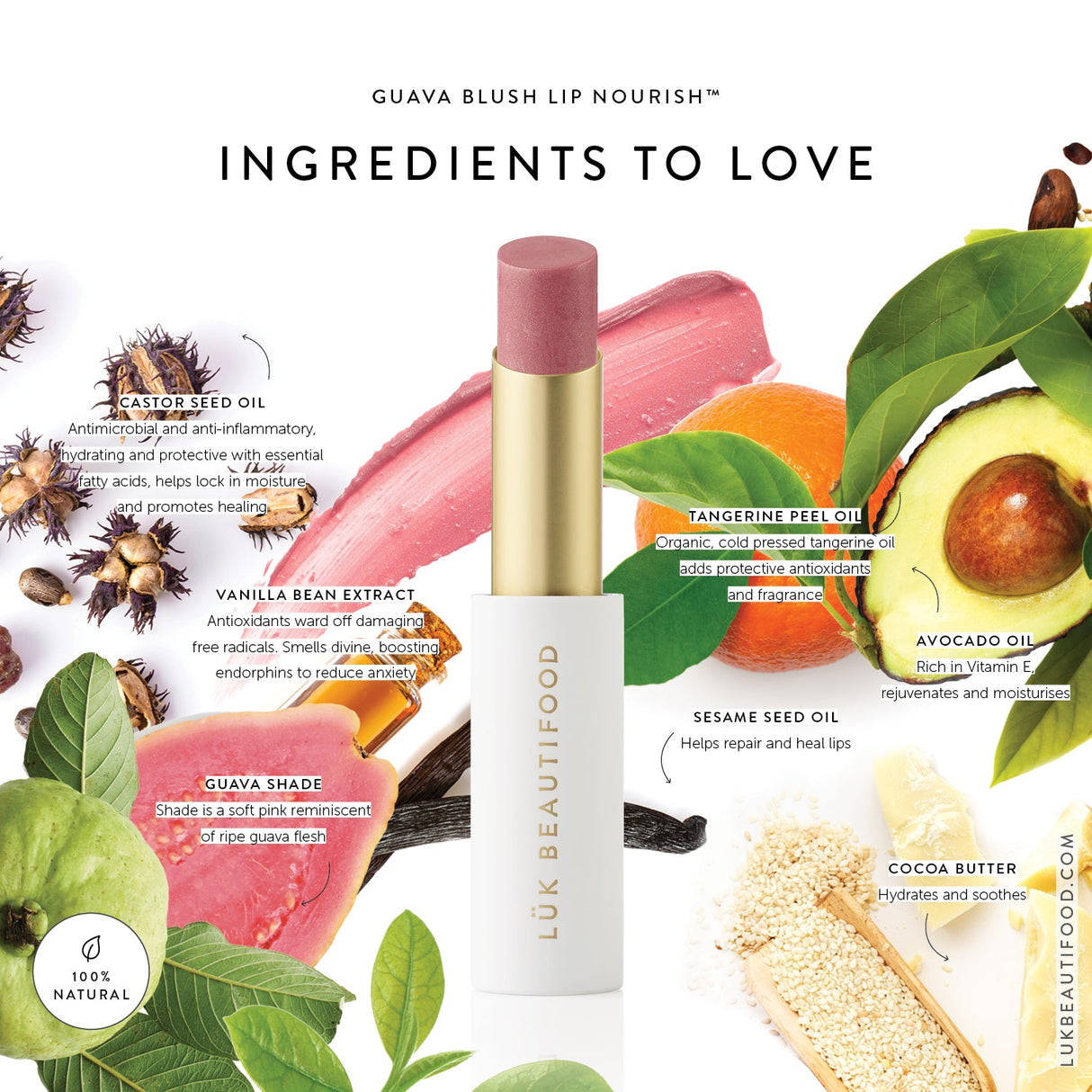 Lük beautifood Lip Nourish - Guava Blush