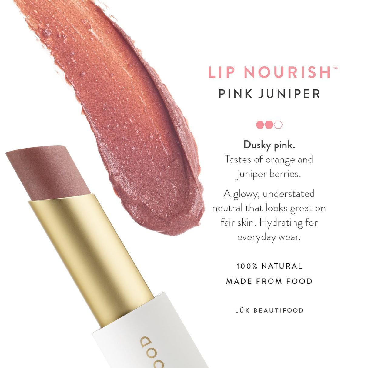 Lük beautifood Lip Nourish - Pink Juniper