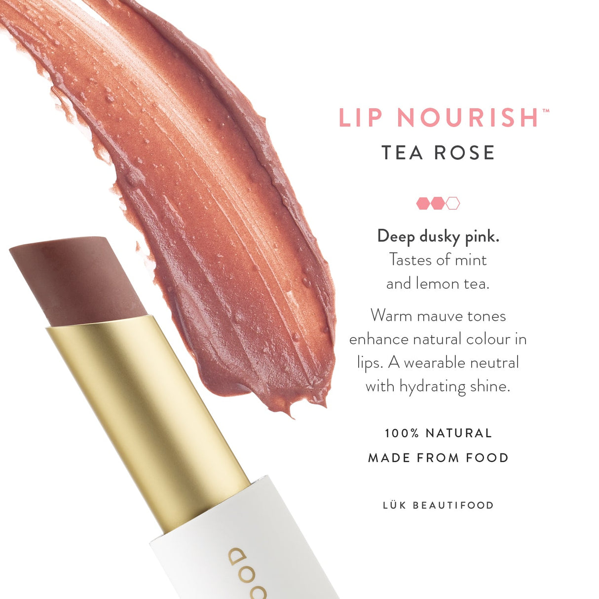 Lük beautifood Lip Nourish - Tea Rose