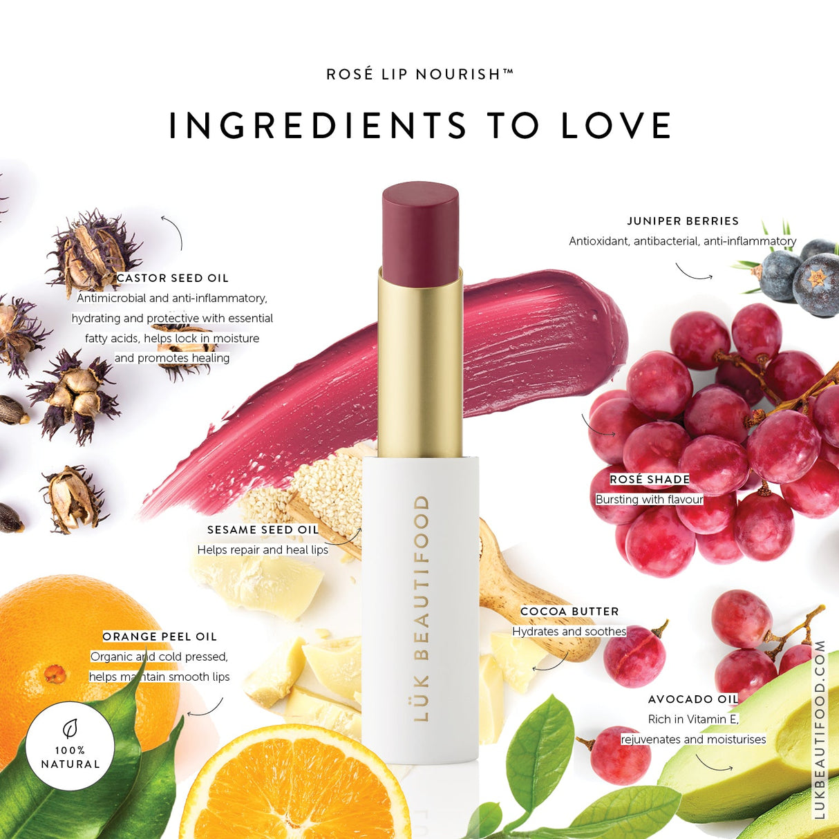 Lük beautifood Lip Nourish - Rosé