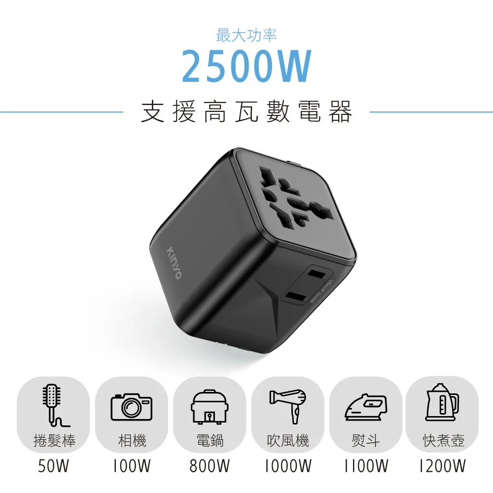 Kinyo - Mini Universal Travel Adapter