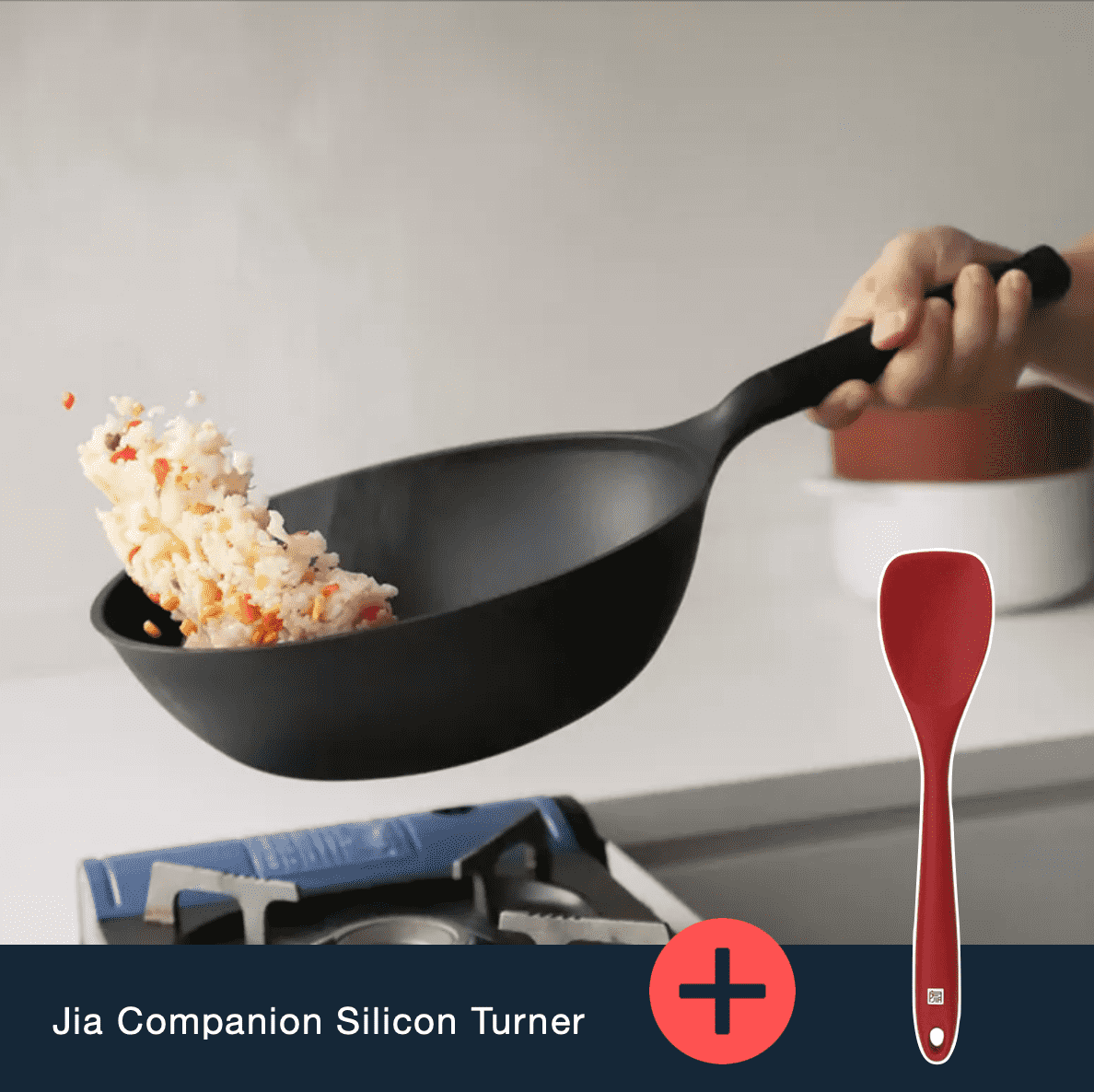JIA - Companion Non-Stick Wok 28cm with Lid & Silicon Turner (Limited Time Only)