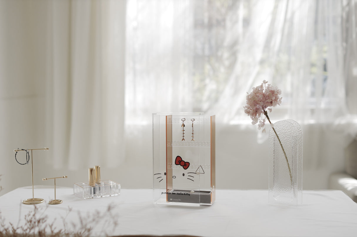 Moosy Life x Hello Kitty - Moonlight Rose Gold Dust Proof Jewelry Organize Box