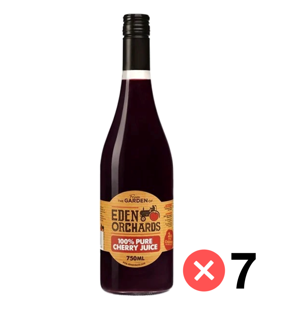 Eden Orchards Pure Cherry Juice 750ml x 7 Bundle (In Store Only)