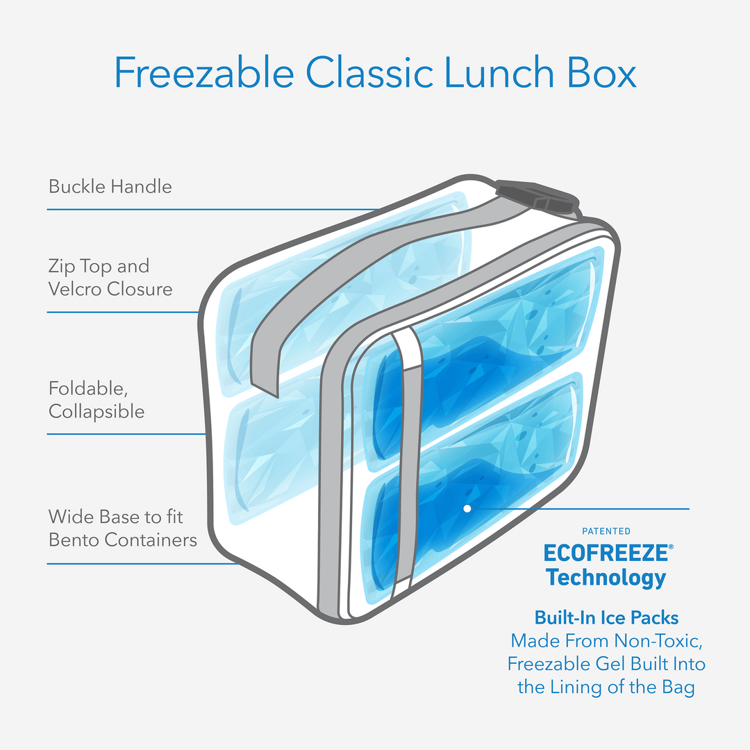 Packit - Freezable Classic Lunch Box - Construction Trucks (Late Sept Preorder)