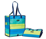 Packit Freezable Grocery Tote Bag - Fresh Stripe