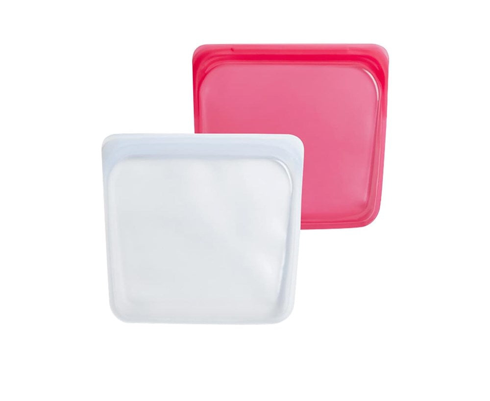 Stasher - Sandwich 2pc Clear, Raspberry