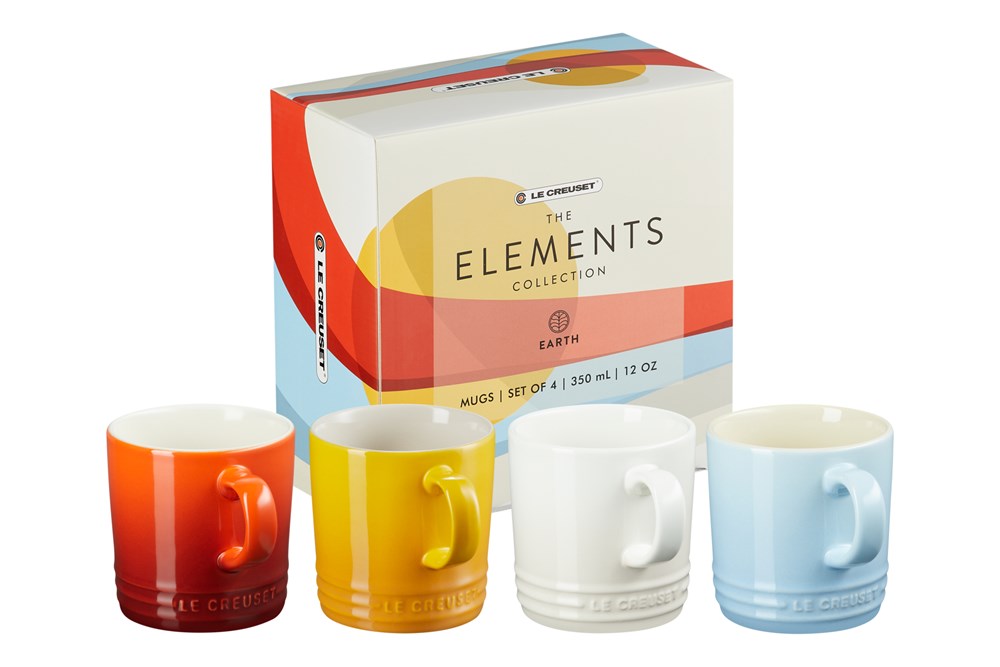 Le Creuset Stoneware Elements Set of 4 Mugs 350ml JA2 Concept