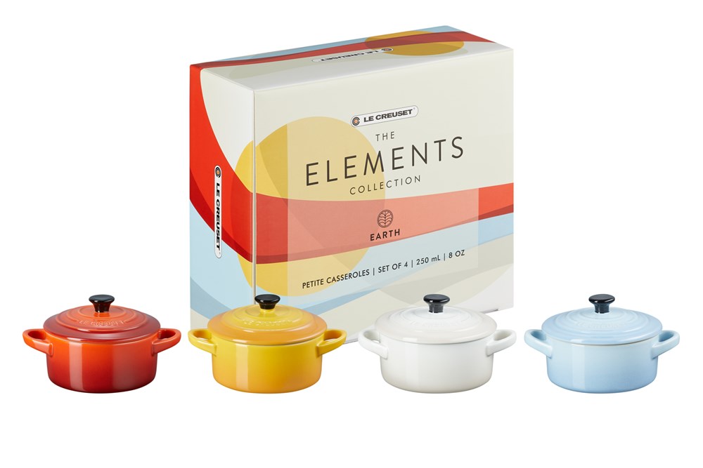 Le Creuset Stoneware Elements Set of 4 Petite Casseroles