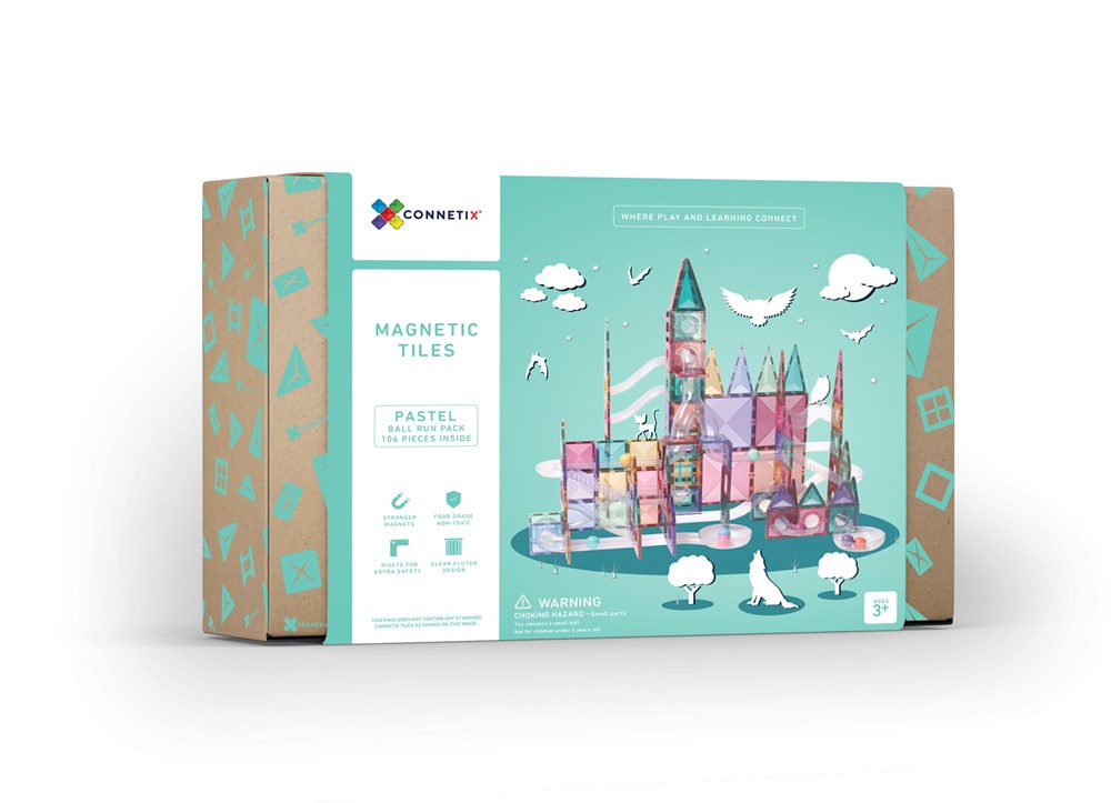 Connetix 106 Piece Pastel Ball Run