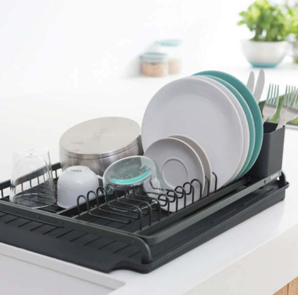 Brabantia Drying Rack - Dark Grey with free cleaning pads