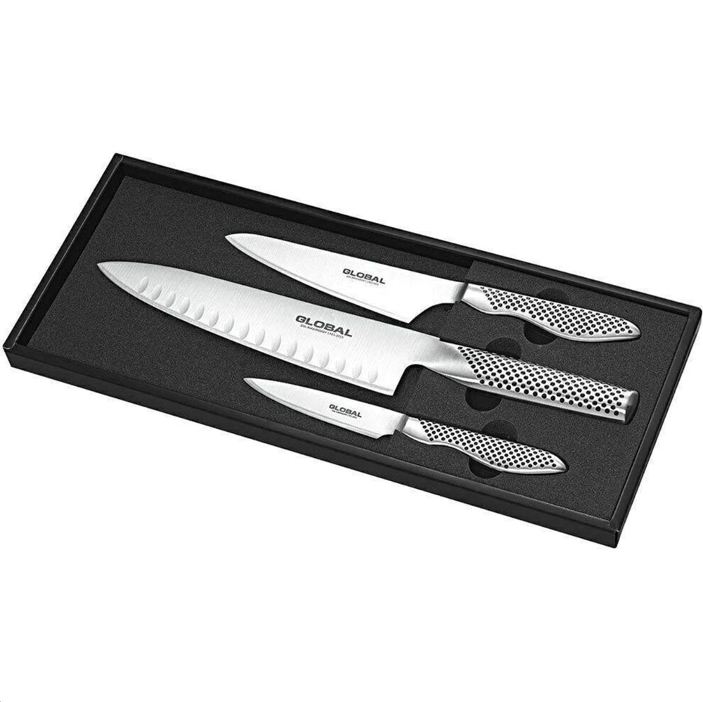 Global - 3 Piece Kitchen Knife Set 3Pc  (Made in Japan)